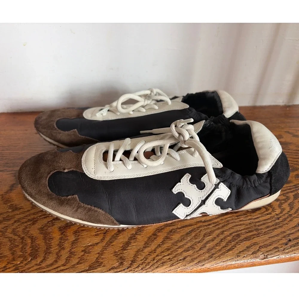 Tory Burch Vintage Suede Trimmed Sneakers Trimmed‎ 10M